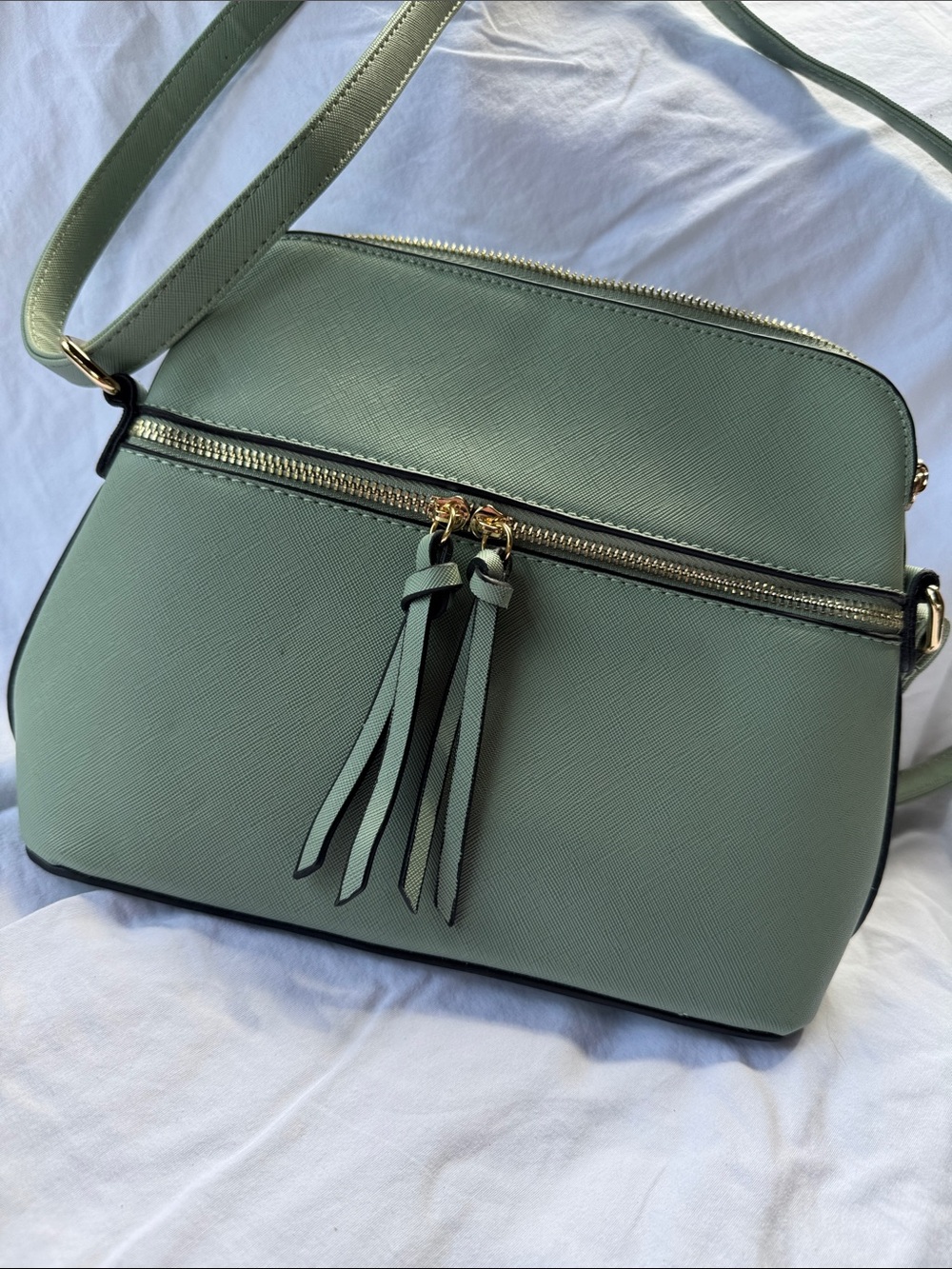 Green Crossbody Shoulder Bag - Sleek Everyday Style